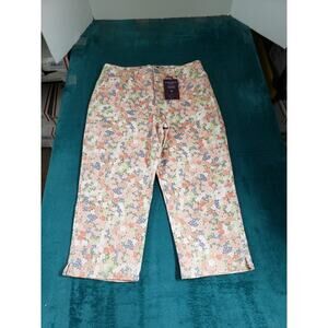 Gloria Vanderbilt Jeans Size 10 Petite Womens Pants Stretch Floral Capri NWT